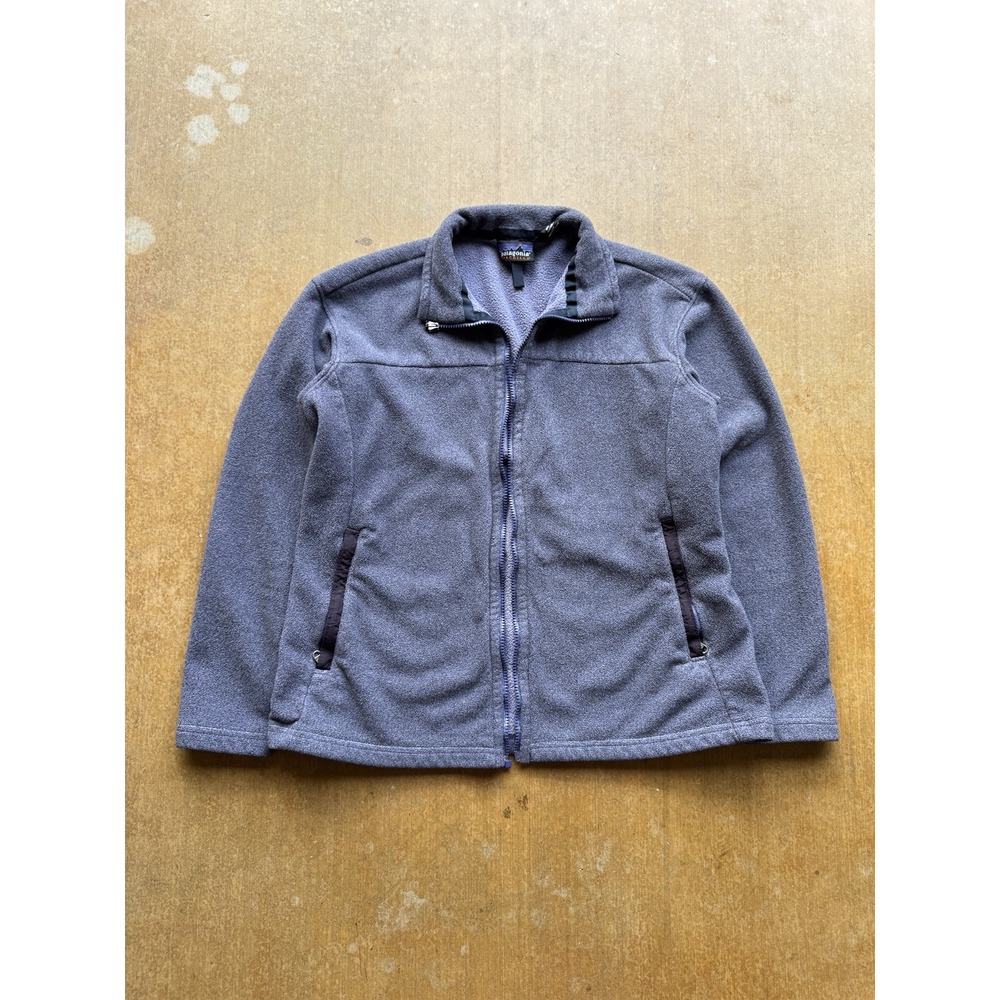 VTG 90s Patagonia Synchilla Faded Fleece Zip Up Jacket WMNS L (BROKEN ZIPPER)